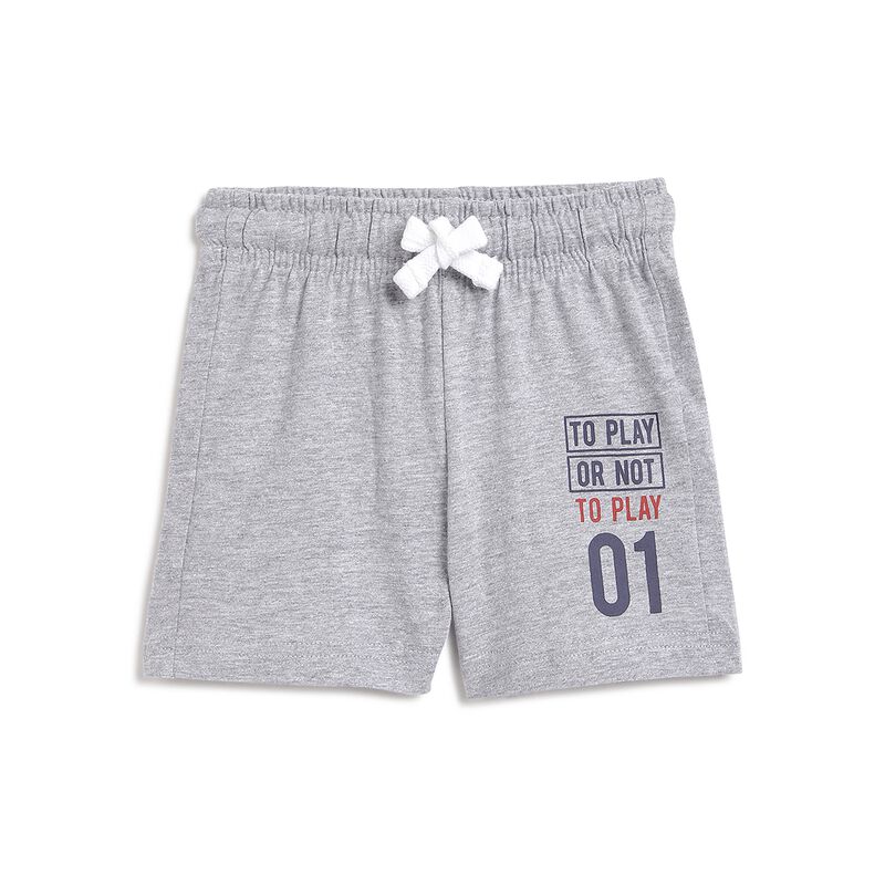Boys Typography Printed Shorts (Pack Of 3) image number 3